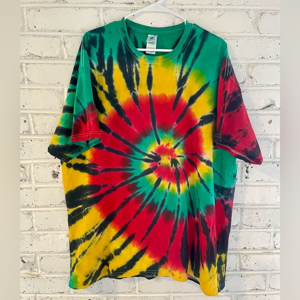 Rasta Tie Dye Shirt Size 2XL